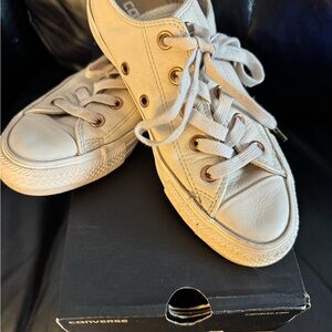 Converse Cream Athletic Shoes